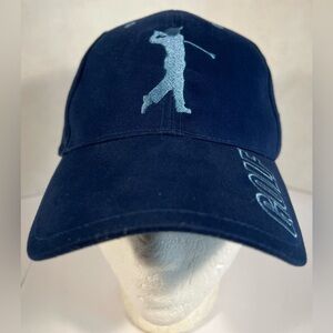 Golfer Golf Baseball Cap Strapback Hat Blue One Size Adjustable Casual Wear
